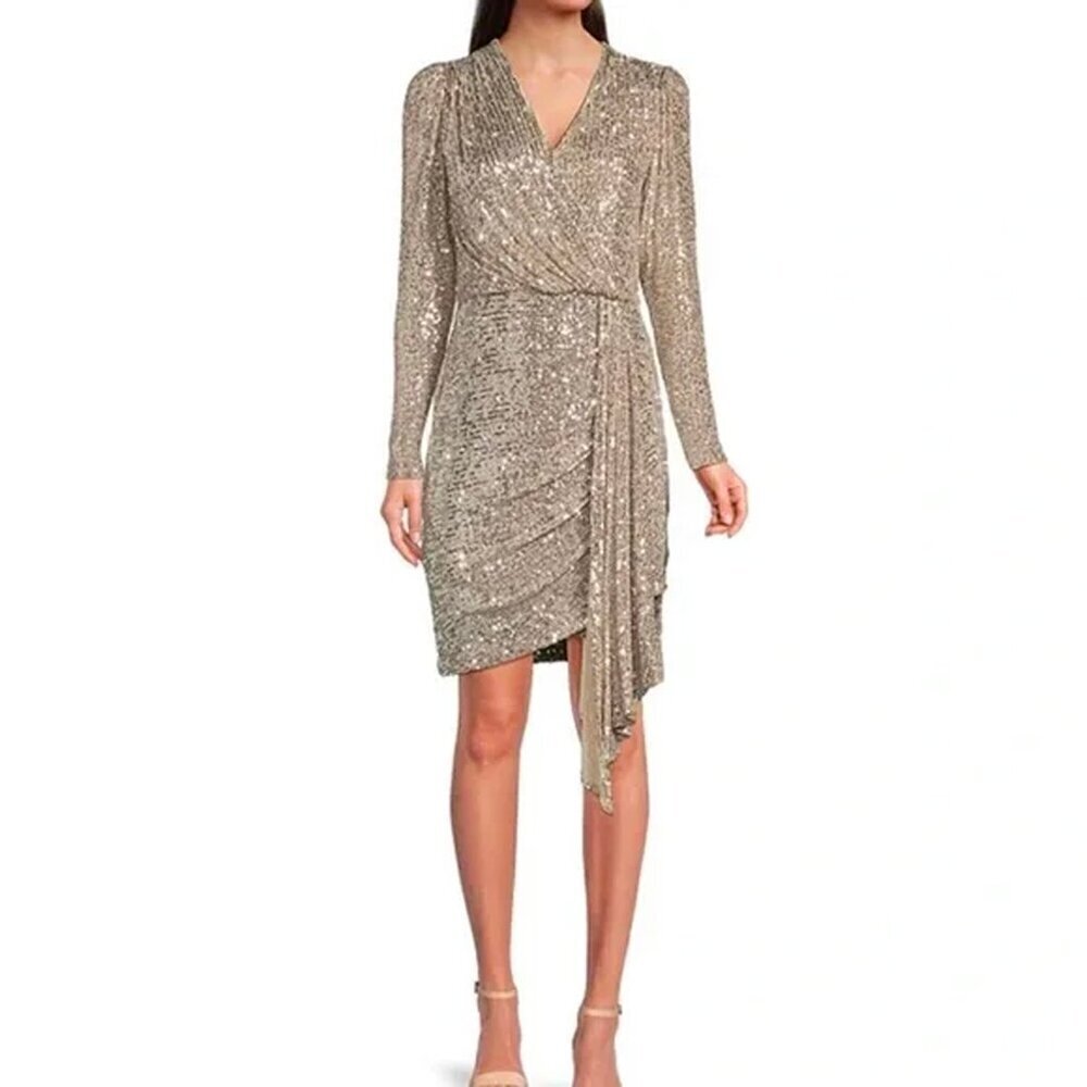 Alex Marie Gold Sequin Dress